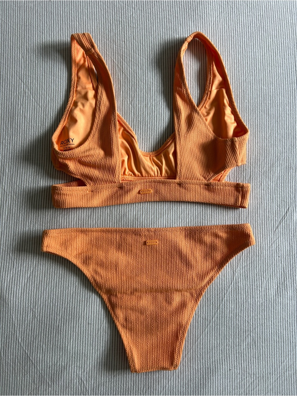 Roxy Orange Ribbed Bikini Set - Picture 9 of 9